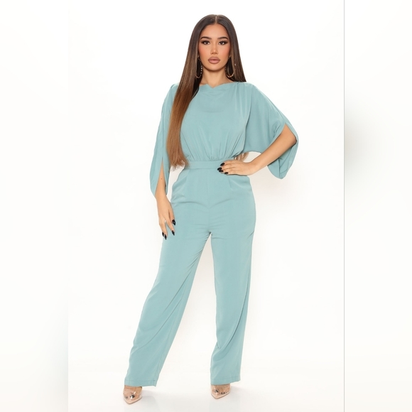 Fashion Nova Pants - 𝅺Fashion nova sage jumpsuit